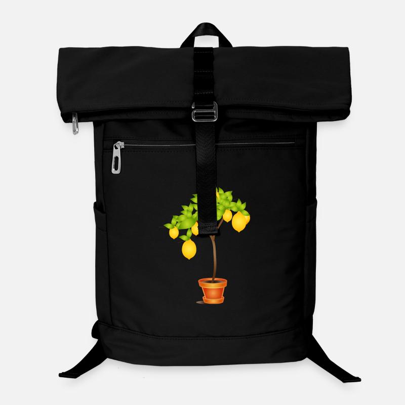 Mediterranean lemon tree motif in pot Laptop Backpack