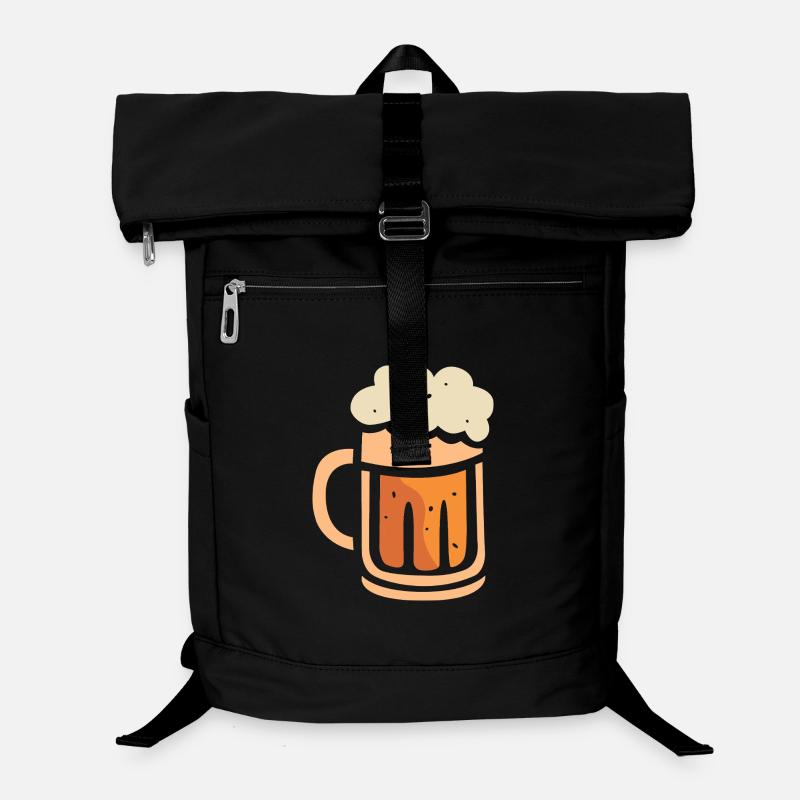 Chope à bière avec mousse - Conception de dessin animé amusante Sac à dos ordinateur