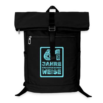 Weisheit 61 - Laptop-Rucksack  - Schwarz - Vorne