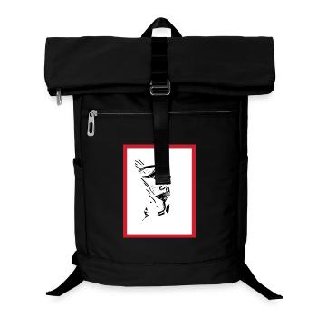 Weibliche Porträt-Tinte - Laptop-Rucksack  - Schwarz - Vorne