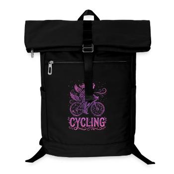 Feenradfahrer in rosa Spitze - Laptop-Rucksack  - Schwarz - Vorne