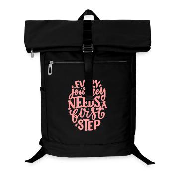 Every Journey Needs A First Step - Laptop-Rucksack  - Schwarz - Vorne