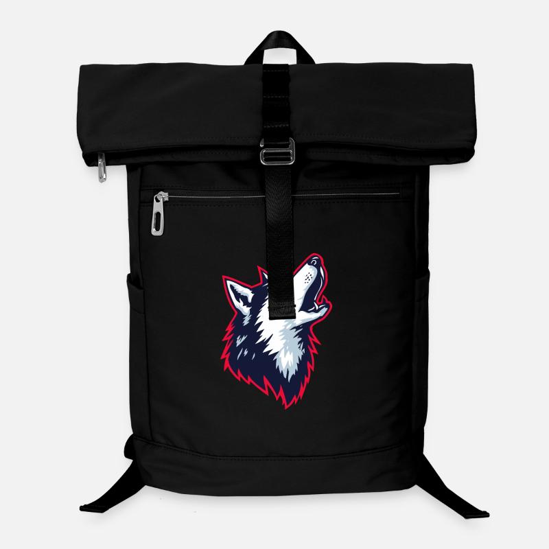 Husky hurlant dans un style logo Sac à dos ordinateur