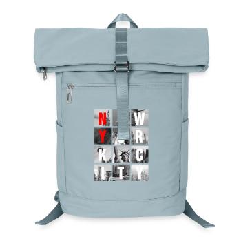 New York City Kollage Raster - Laptop-Rucksack  - Eisblau - Vorne