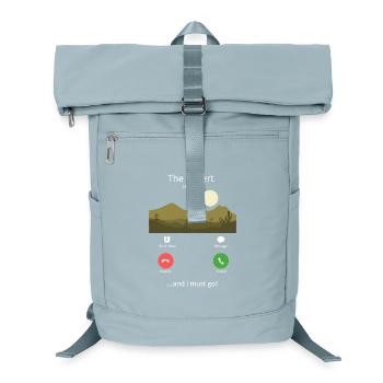 Die Wüste ruft merkwürdige eingehende Anrufe Telefon - Laptop-Rucksack  - Eisblau - Vorne