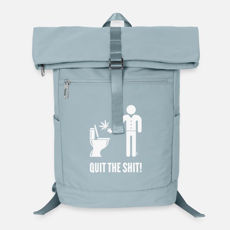 Quit The Shit! (Cannabis / Marijuana / Hemp / W) Laptop Backpack