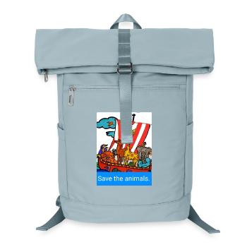 EC Animals I Save the animals. I planetcontest - Laptop Backpack - ice blue - Front