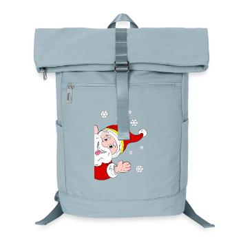 Joyeux Père Noël Salutation à la neige - Sac à dos ordinateur - bleu glacier - Devant