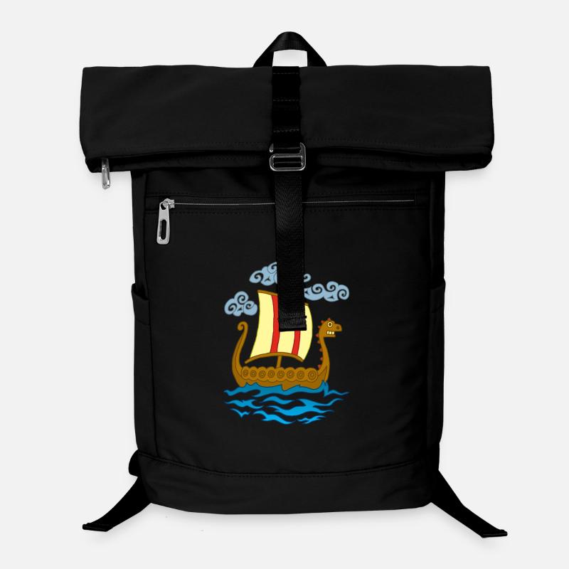 Lustiger Wikinger Drakkar Laptop-Rucksack 