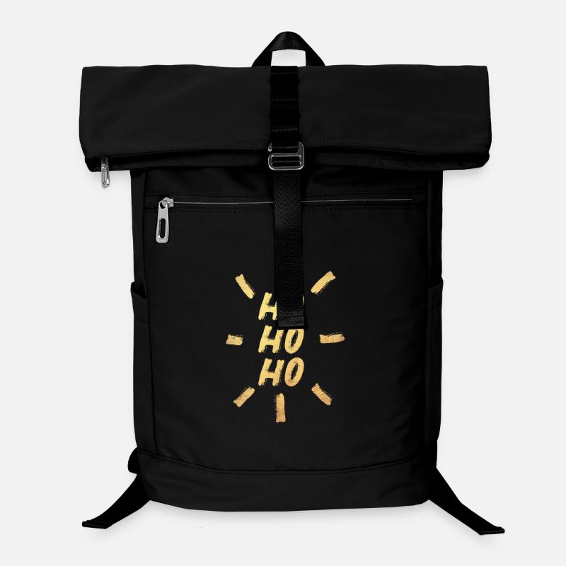 HOHOHO Gold Santa Christmas Cool Quotes Sayings Laptop Backpack