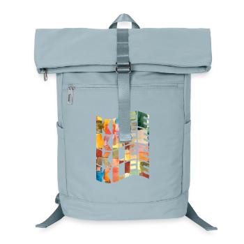 Paul Klee text wave effect t-shirt - Laptop Backpack - ice blue - Front