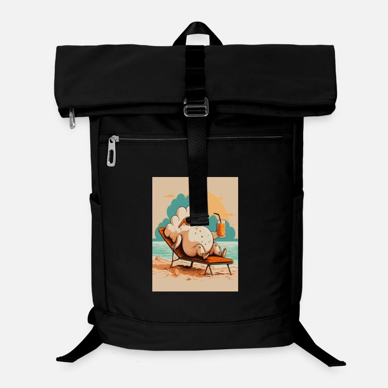 Relaxing Popcorn Beach Vacation Design Laptop Backpack