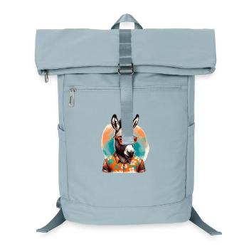 Lässiger Esel im Sommerlook mit Sonnenbrille - Laptop-Rucksack  - Eisblau - Vorne