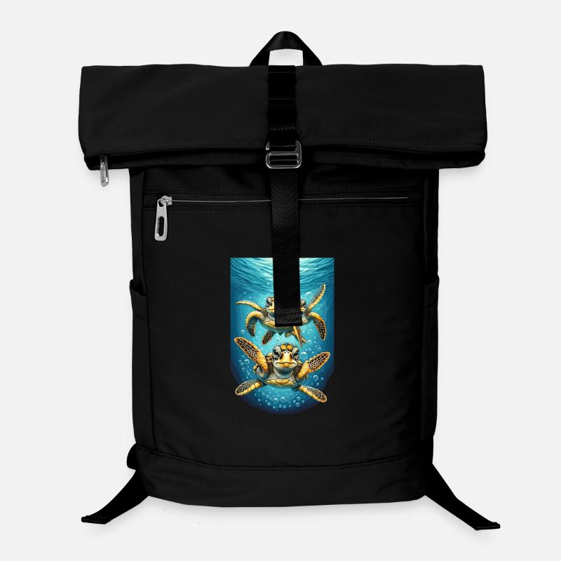 Turtle Abstraction Underwater Design Laptop Backpack