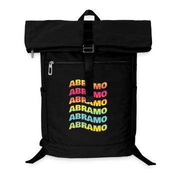 Abraham t-shirt text wave effect wave effect - Laptop Backpack - black - Front