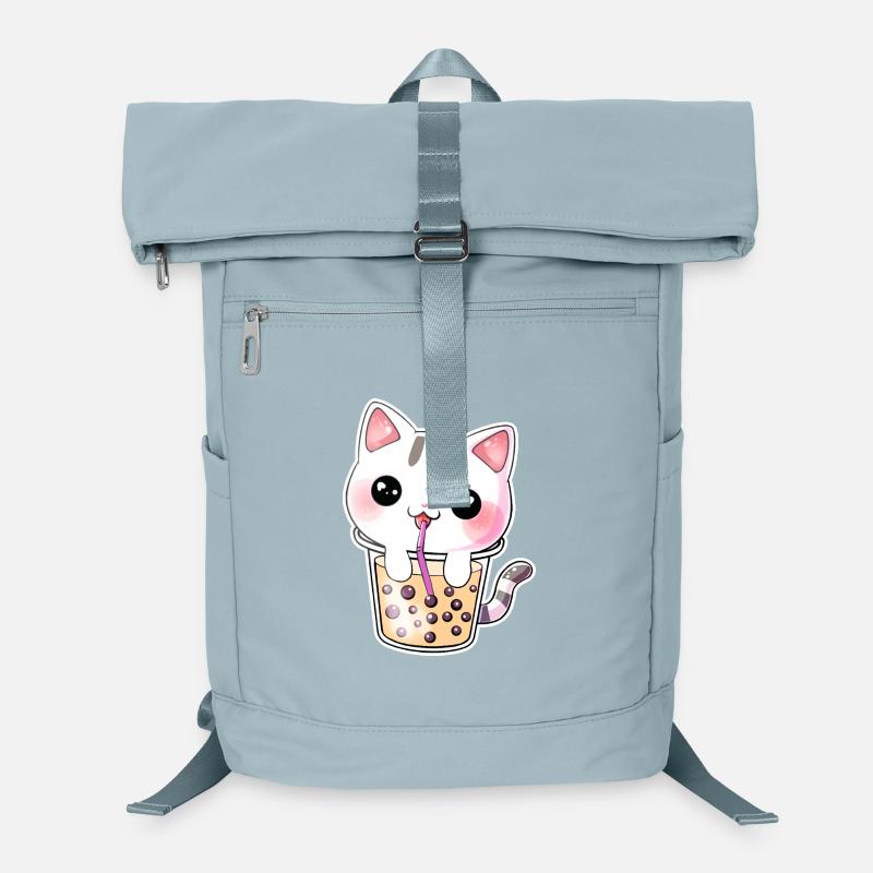Kawaii Bubble Tea Katze Laptop-Rucksack 