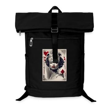 Fantasy Cyberpunk of the Queen of Hearts IV - Laptop Backpack - black - Front