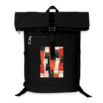 Colorful Cats Illustration - Laptop Backpack - black - Front