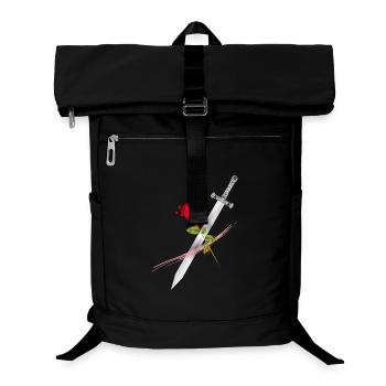 Épée à la rose – Puissance symbolique et élégance - Sac à dos ordinateur - noir - Devant