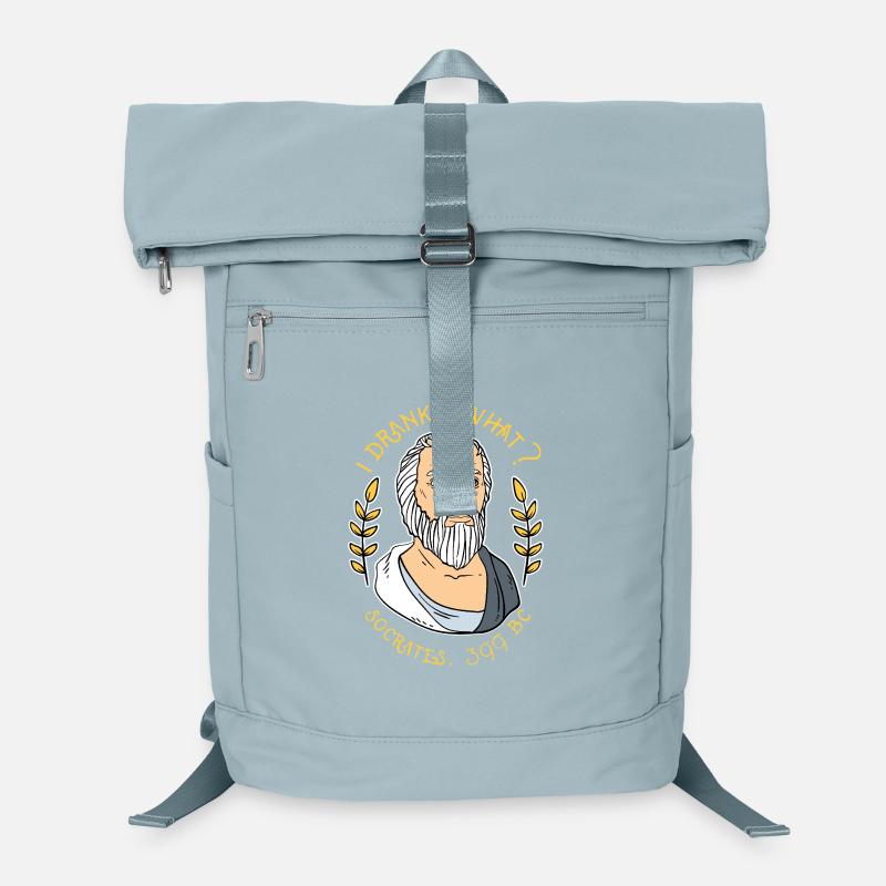 Funny Socrates I Drank What Philosophy Graphic Laptop-Rucksack 