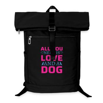 Tout ce dont tu as besoin, c’est d’amour et de chien - Sac à dos ordinateur - noir - Devant