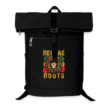 Lion Reggae Roots Rasta Vibe - Sac à dos ordinateur - noir - Devant