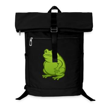 Grenouille Grasse - Crapaud Gros - Sac à dos ordinateur - noir - Devant