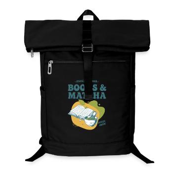 Books And Matcha Kyoto Cafe Corner Whisk Away - Laptop-Rucksack  - Schwarz - Vorne