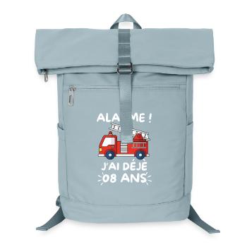 8 Jahre altes Feuerwehrauto, Geburtstag - Laptop-Rucksack  - Eisblau - Vorne