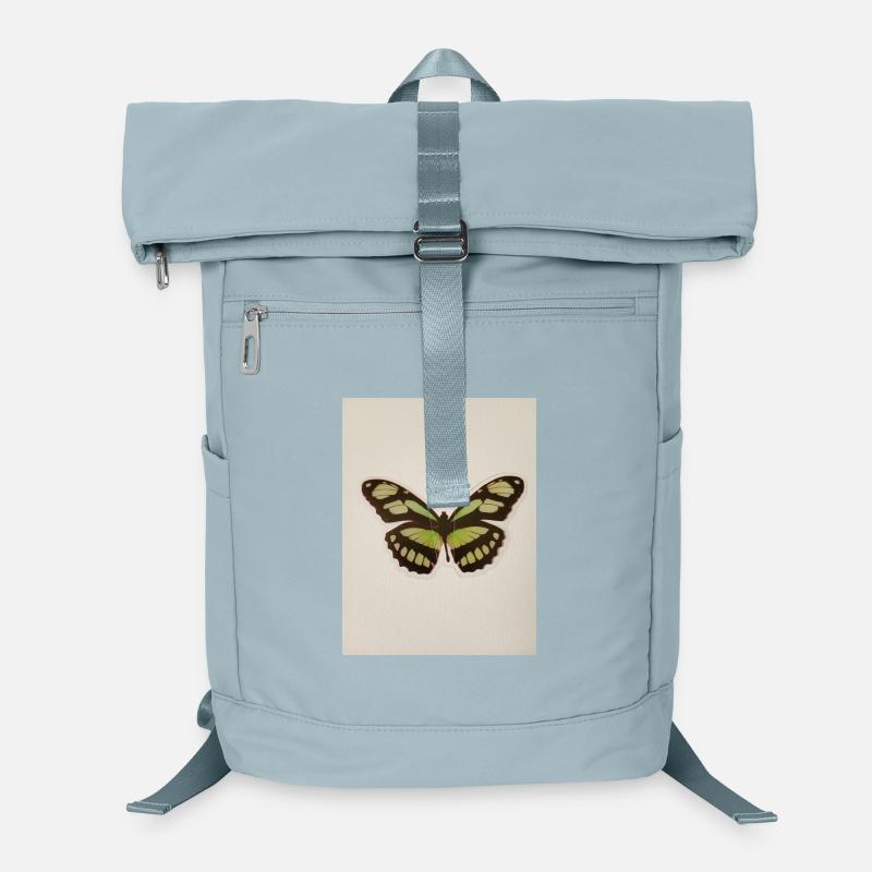 Grüner Schmetterling Patchkunst Laptop-Rucksack 