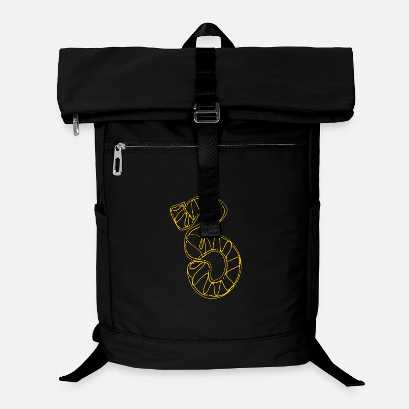 Neonlinien Schlange Konturkunst: Die gelbe 3 Laptop-Rucksack 