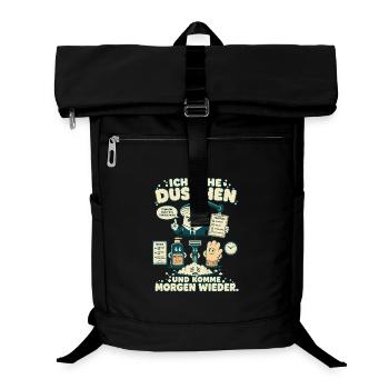 Ich gehe duschen und komme morgen wieder - Laptop-Rucksack  - Schwarz - Vorne