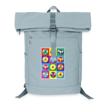 Vinyl Albums Pop Art Collage - Laptop Backpack - ice blue - Front