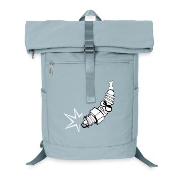Bandes bougie d'allumage avec le visage - Sac à dos ordinateur - bleu glacier - Devant