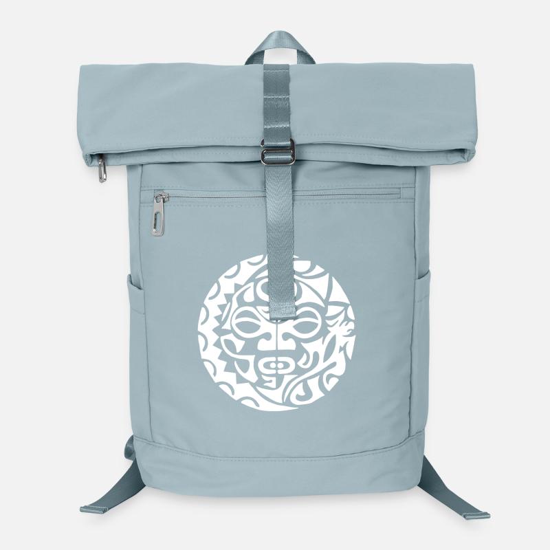 White Polynesian skull Laptop Backpack