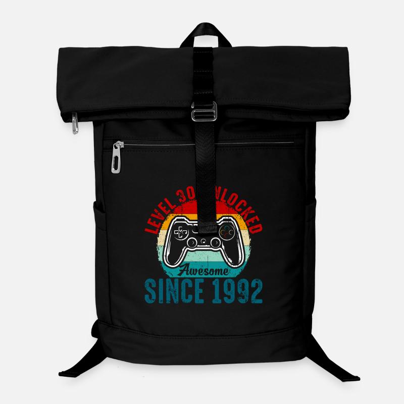 Level 30 Entsperrtes Retro-Controller-Tee Laptop-Rucksack 