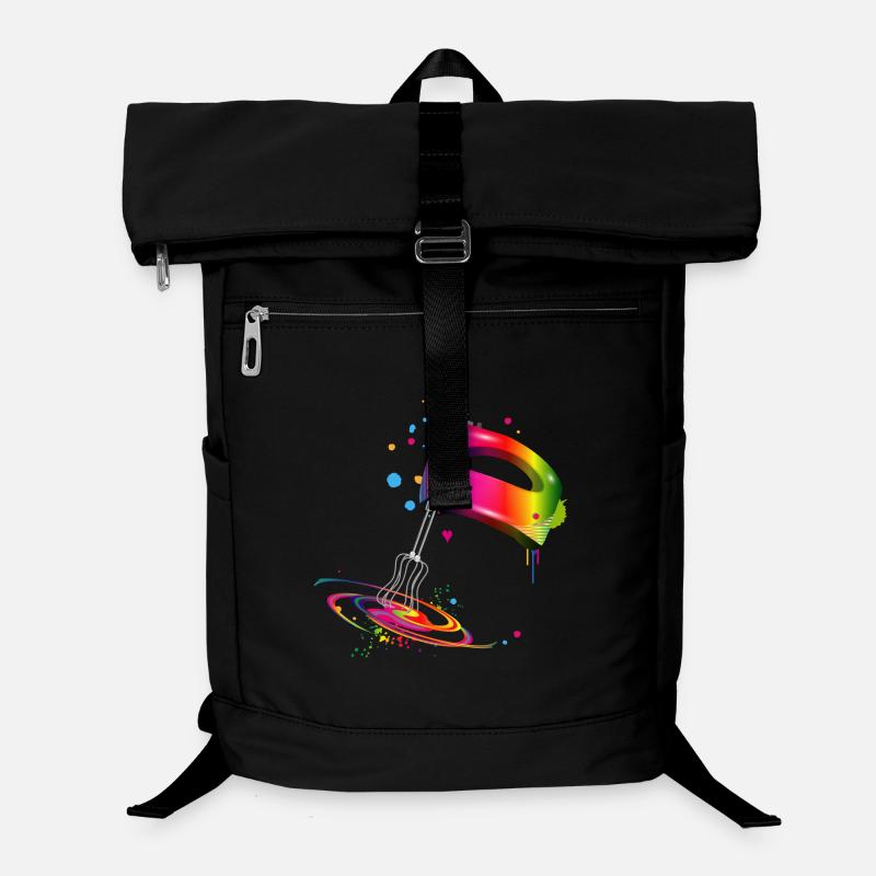 Handrührgerät in bunten Regenbogen Farben Laptop-Rucksack 