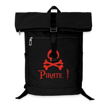 Pirate! (red) - Laptop Backpack - black - Front