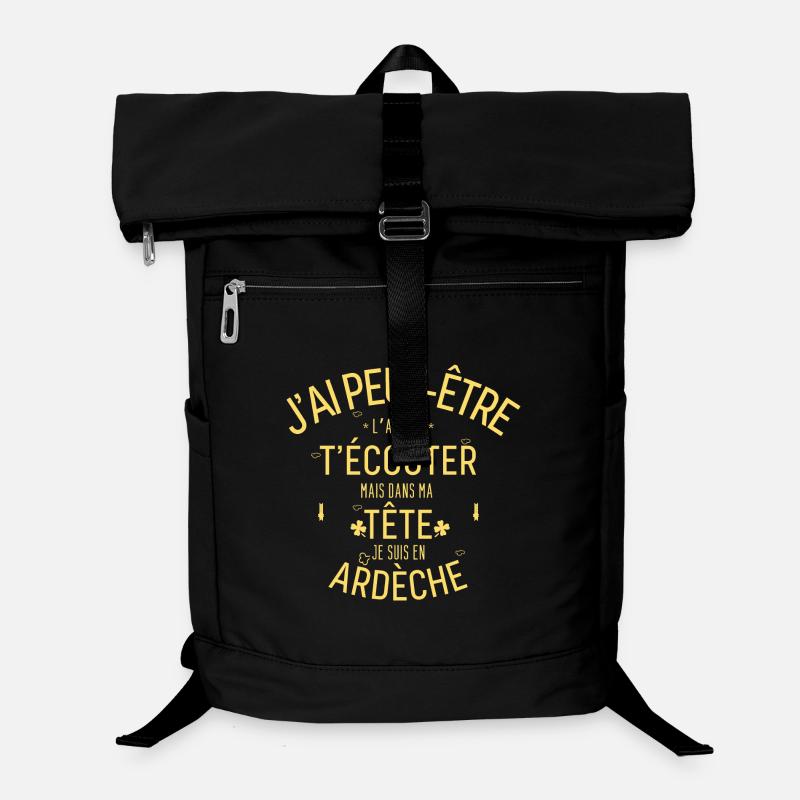 Dans ma Tête je suis En Ardèche Sac à dos ordinateur