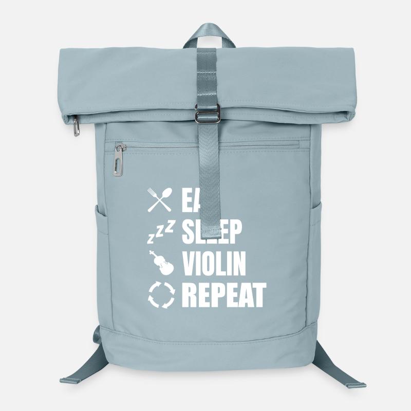 Eat Sleep Répétition de violon Sac à dos ordinateur