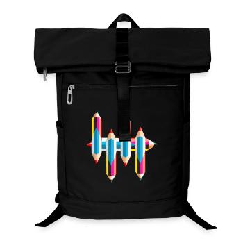 Colorful crayons - Laptop Backpack - black - Front