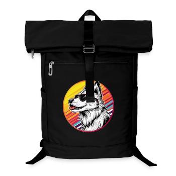 Casual husky with sunglasses - Laptop Backpack - black - Front