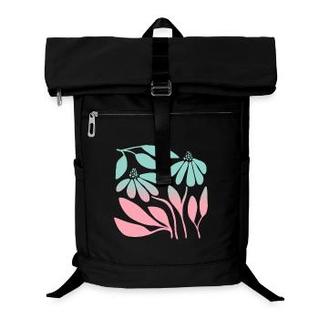 Marguerite in gradient green  - Laptop-Rucksack  - Schwarz - Vorne
