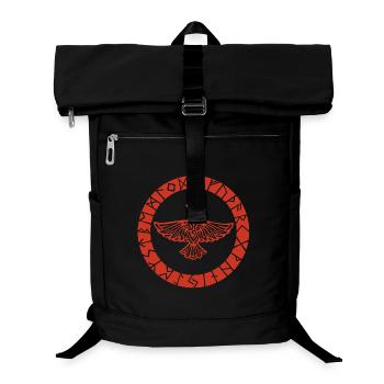 Red Raven and Viking Runes - Laptop Backpack - black - Front