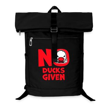 Gans No Ducks Given Mittelfinger Freche Ente Cool - Laptop-Rucksack  - Schwarz - Vorne
