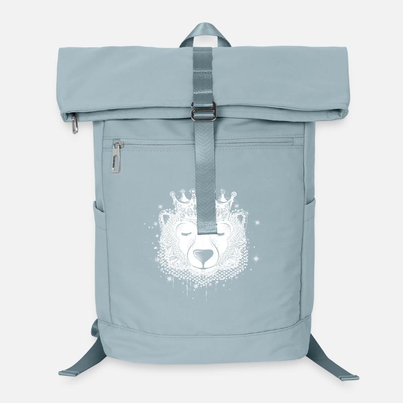 Ours polaire majestueux avec couronne – symbole de tranquillité Sac à dos ordinateur