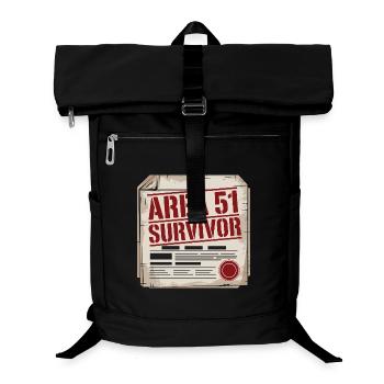 Funny Area 51 Survivor Alien UFO - Laptop Backpack - black - Front
