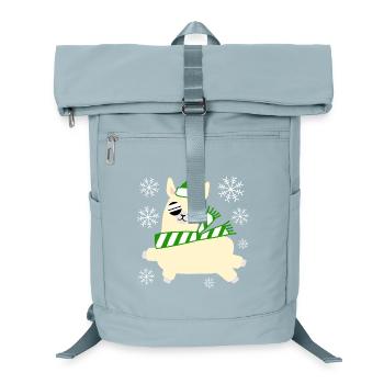 Llama – Noël - Sac à dos ordinateur - bleu glacier - Devant