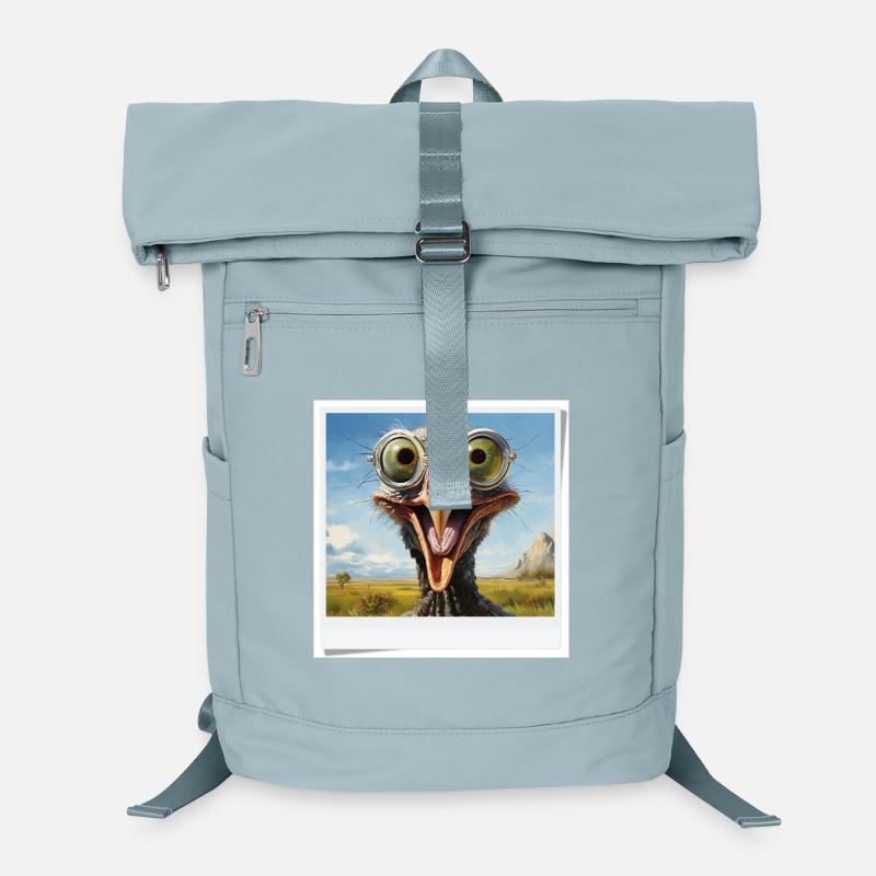 Eccentric Bird with Spectacle Lenses Laptop Backpack