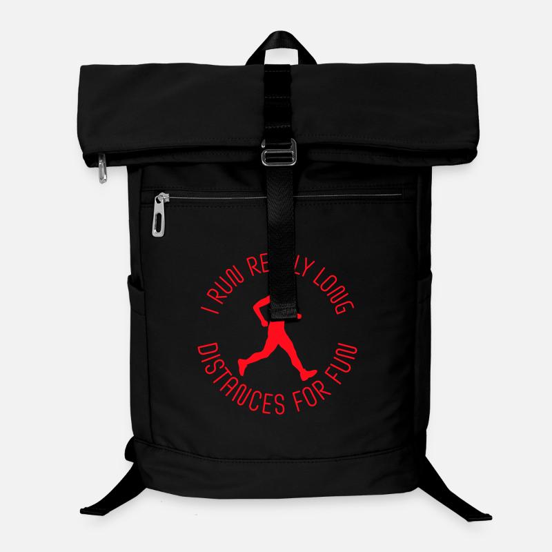 I Run Really Long Distances For Fun Marathon Sport Laptop Backpack